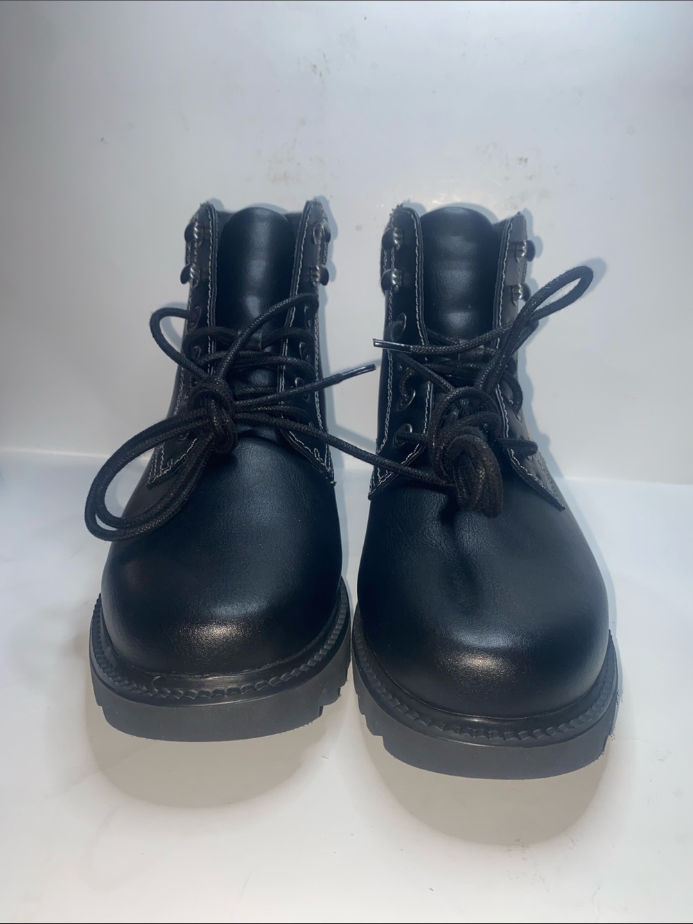 Eastland Kids Black Lace-Up Workstyle Boots